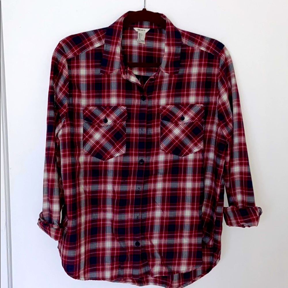 forever21 Red/white/navy flannel